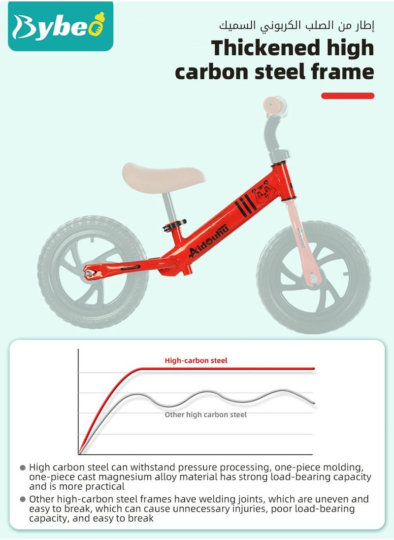 Bybeo - Toddler Balance Bike, Kids Lightweight No Pedal Training Bicycle, Adjustable Seat and Handlebar, Gift Bike for Ages 18 Months to 6 Years Old Boys Girls - Image 1