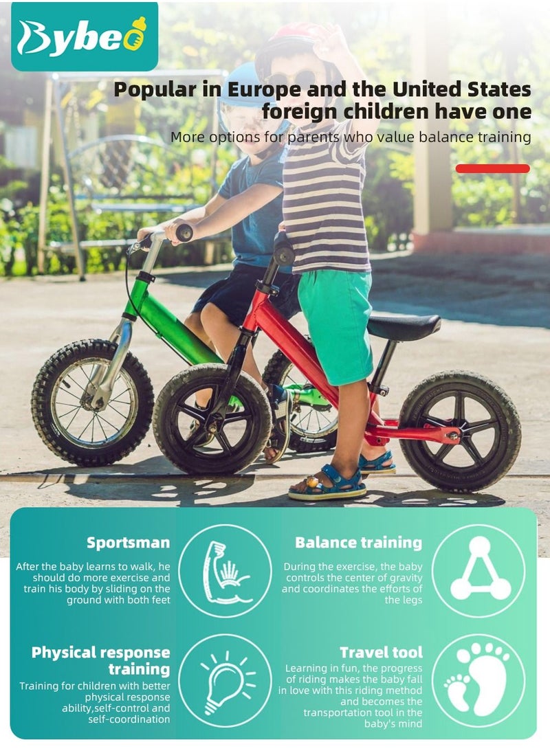 Bybeo - Toddler Balance Bike, Kids Lightweight No Pedal Training Bicycle, Adjustable Seat and Handlebar, Gift Bike for Ages 18 Months to 6 Years Old Boys Girls - Image 1