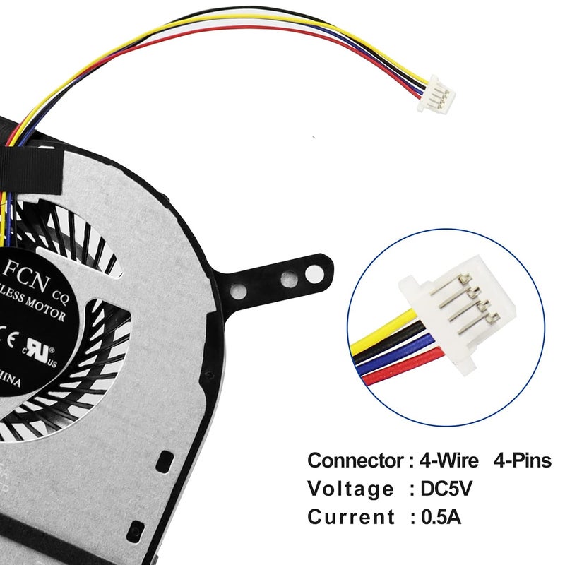 ARLBA CPU+GPU Cooling Fan Replacement for Asus TUF Gaming (2020) A15 FA506 FA506IV FA506IU TUF 506 IU IV F15 FX506 FX506LI FX506LU FX506IH FX705DT FX505 FX505DT FX505DV FX505DY FX505DU FX505DD FX505GT/GD - Image 3
