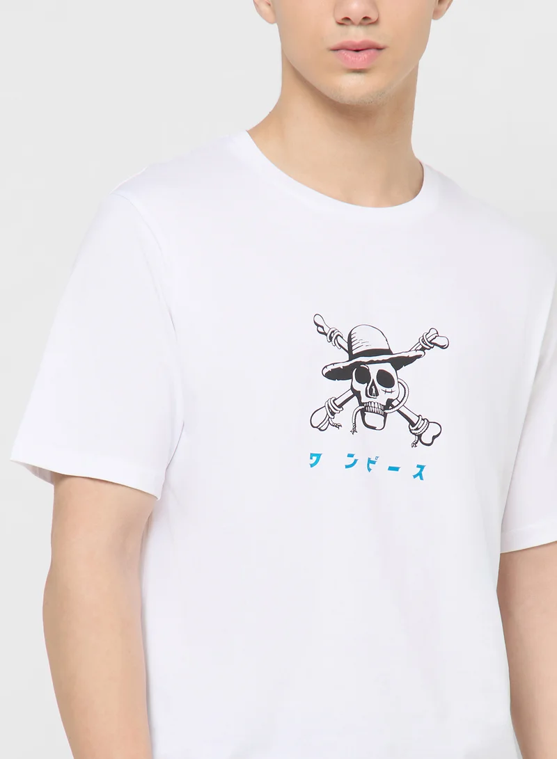 JACK & JONES Graphic Crew Neck Regular Fit T-Shirt