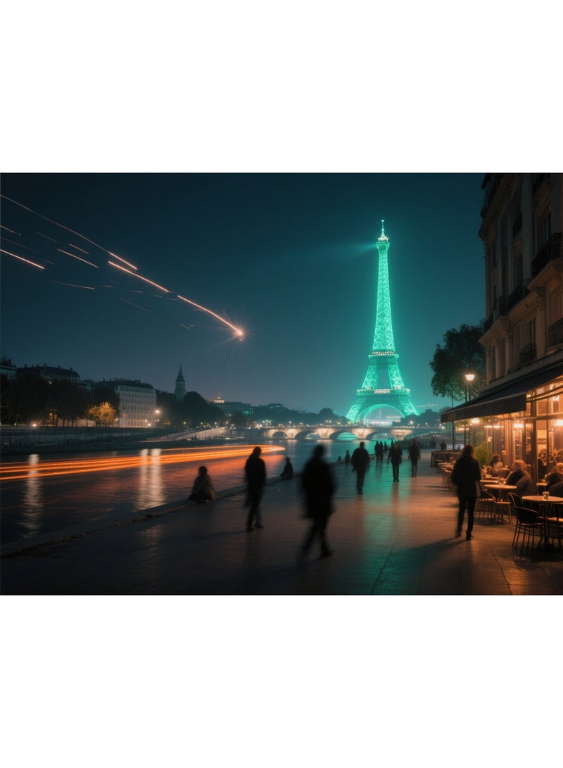 1000 pieces of Paris night scene puzzle - creative design patterns, rich and colorful artistic experience, suitable for adults and children - Image 1