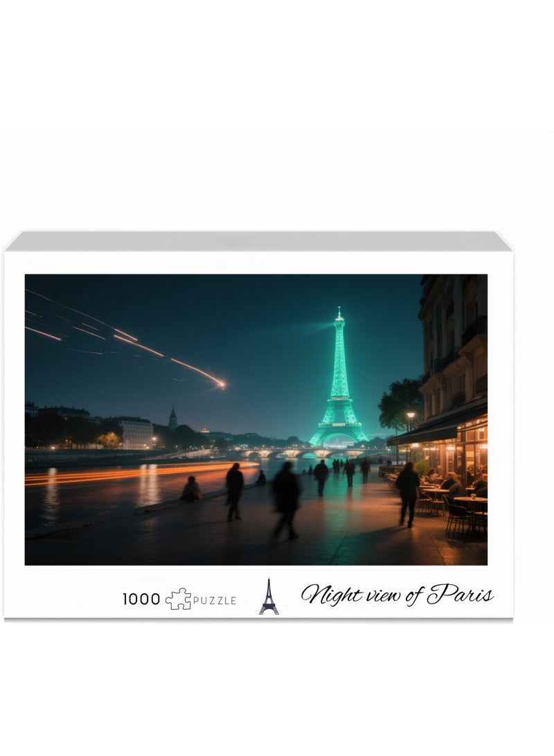 1000 pieces of Paris night scene puzzle - creative design patterns, rich and colorful artistic experience, suitable for adults and children - Image 2