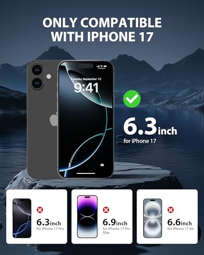 GIGIKISS GIGKISS 2 Pack for iPhone 17 Matte Screen Protector 6.3 inch, Anti-Fingerprint Anti-Glare Screen Protector Tempered Glass Easy Installation - Image 2