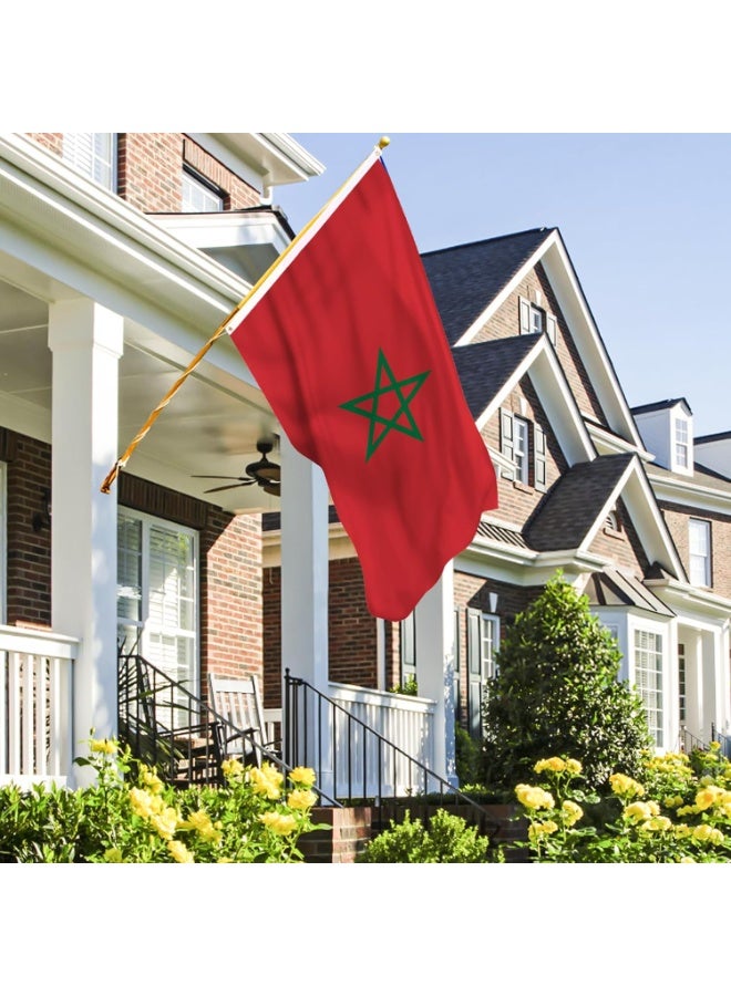 Morocco Flag 3×5 Ft – Polyester Banner with Grommets for Outdoor & FIFA World Cup 2026 Decor ⚽🇲🇦 - Image 4
