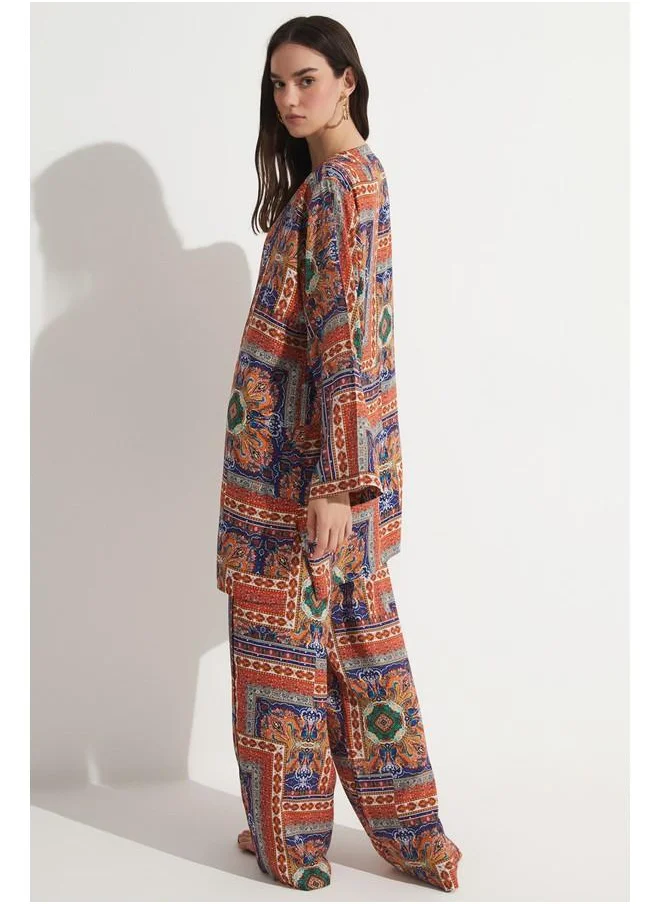 JUNE June Patterned Viscose Set Multicolour