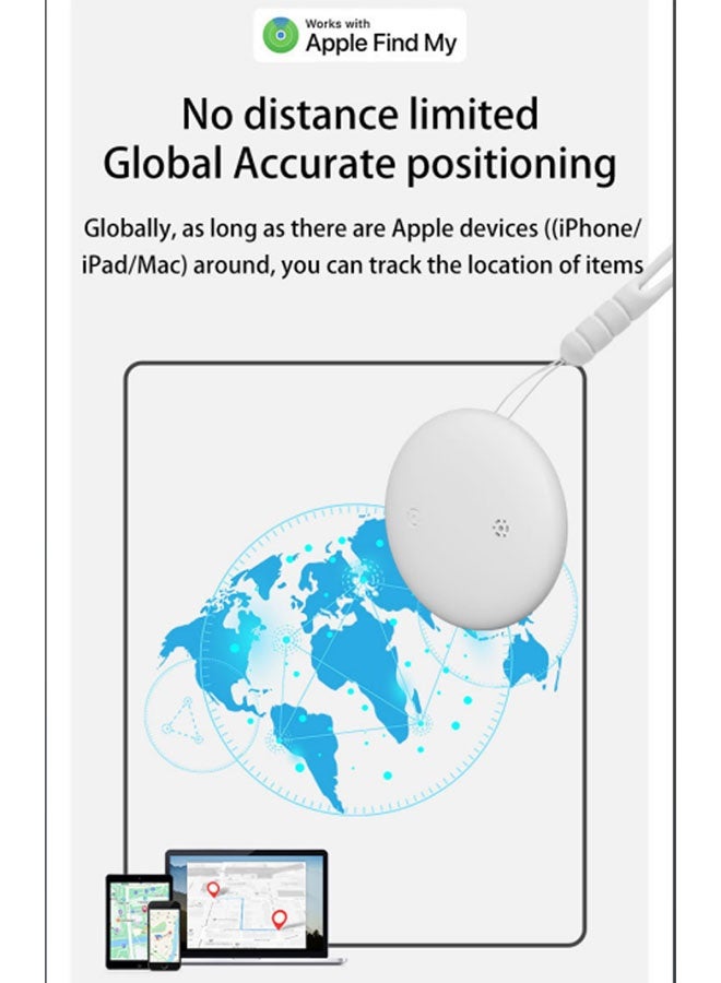 Neutral Smart Tracker Item Finder for Apple Find My (iOS Compatible), Ultra Compact Key Finder Item Locator for Luggage, Wallet, Bike, etc., IPX6 Waterproof Airtag (White Finder + White Case)  - Image 4