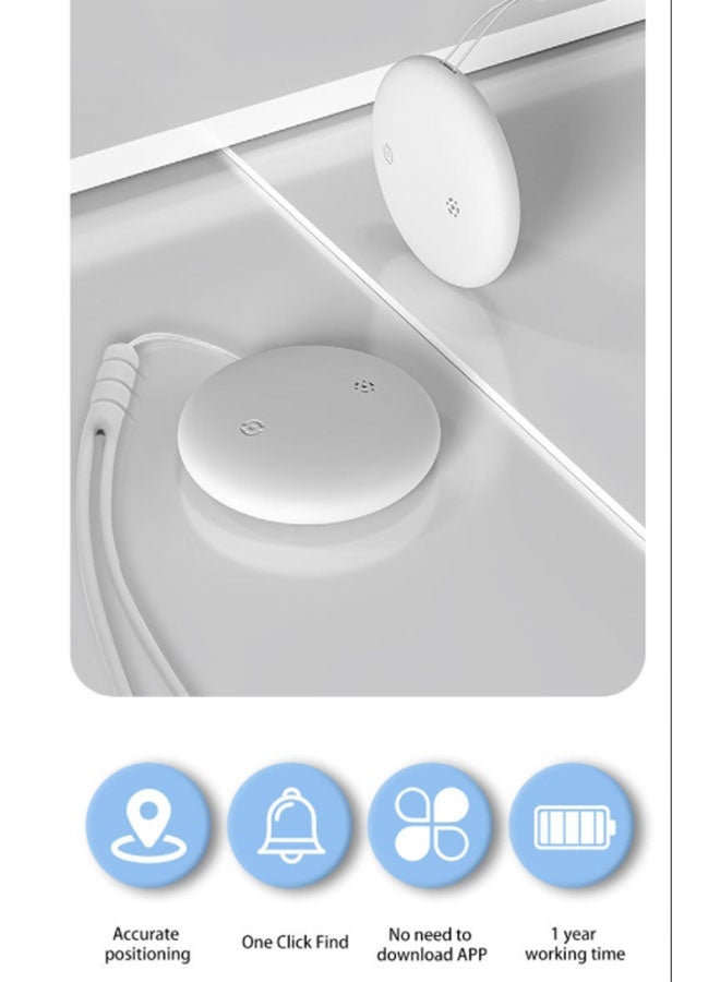 Neutral Smart Tracker Item Finder for Apple Find My (iOS Compatible), Ultra Compact Key Finder Item Locator for Luggage, Wallet, Bike, etc., IPX6 Waterproof Airtag (White Finder + White Case)  - Image 3