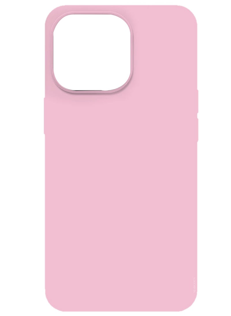 Silicone Case Cover for Apple iPhone 14 Plus, Slim Protective Cover with Microfiber Lining, Drop Protection - Baby Pink - Image 1