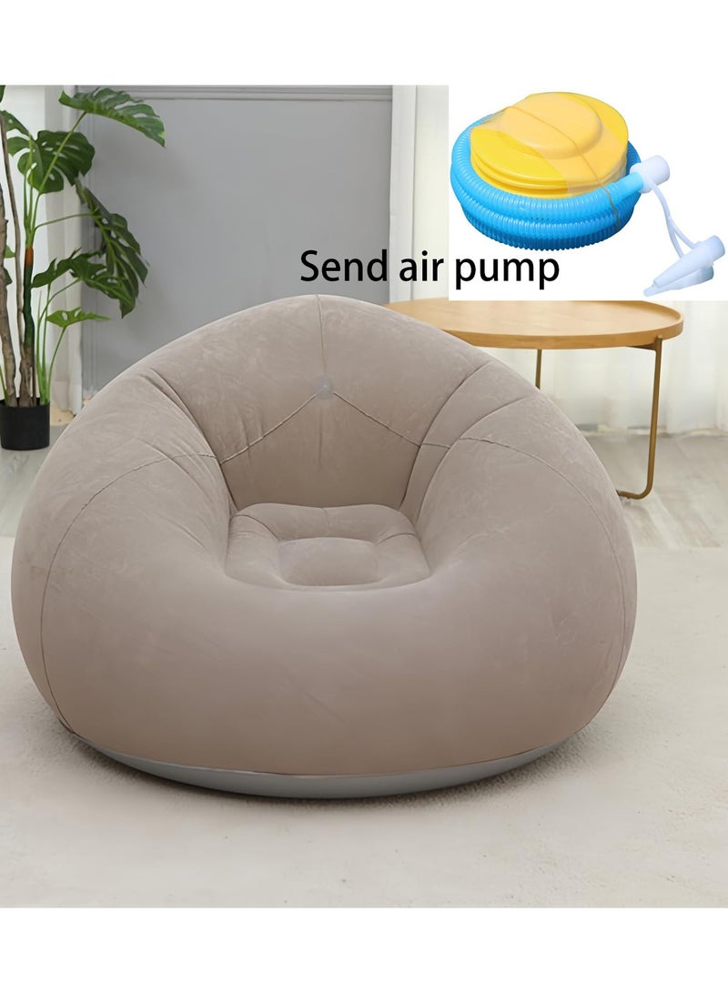 HEYAN Beanless Bag Inflatable Lounge Chair , Air Sofa Outdoor Inflatable Lazy Sofa Chair 110x110x85cm - Image 1