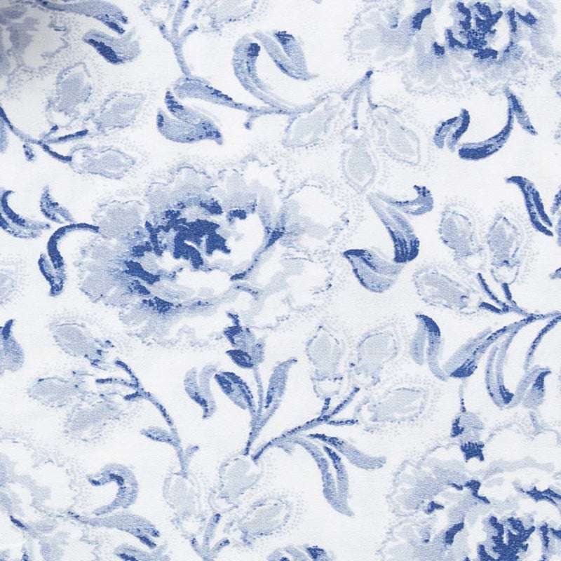 Laura Ashley - Queen Sheets, Soft Sateen Cotton Bedding Set - Sleek, Smooth, & Breathable Home Decor (Lorelei Dark Blue, Queen) - Image 3