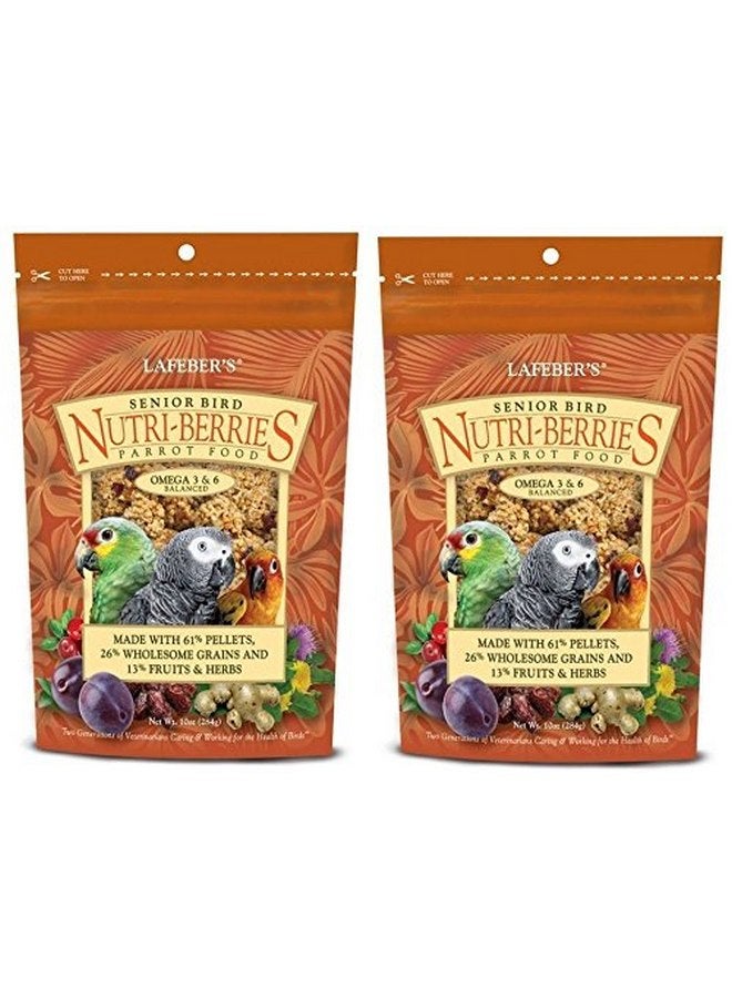 (عبوة من قطعتين) طعام الطيور والببغاوات من Lafebers Senior Bird Nutri-Berries