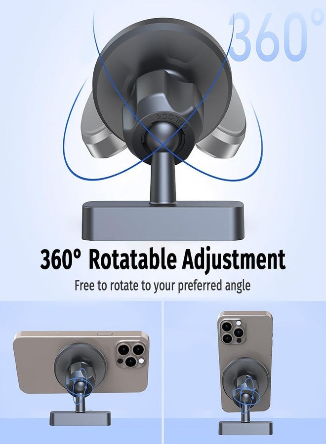 SHOPEE Magnetic Phone Holder for Gym - Dual Sided N52 Magnets Phone Mount for Portable Gym Accessories,360° Ball Joint Rotation Compatible with iPhone 12-17 - Image 4
