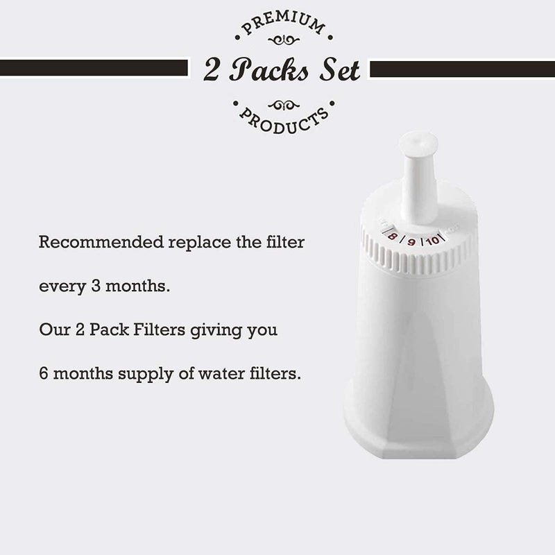 COFFILTRO. 2 Pack Replacement Water Filter Compatible with Breville Sage Claro Swiss For Oracle Barista Bambino Espresso Coffee Machine - Image 4