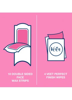 Veet Hair Removal Easy-Gel Wax For Sensitive Skin Pack of 2 20 Strips  - Image 2