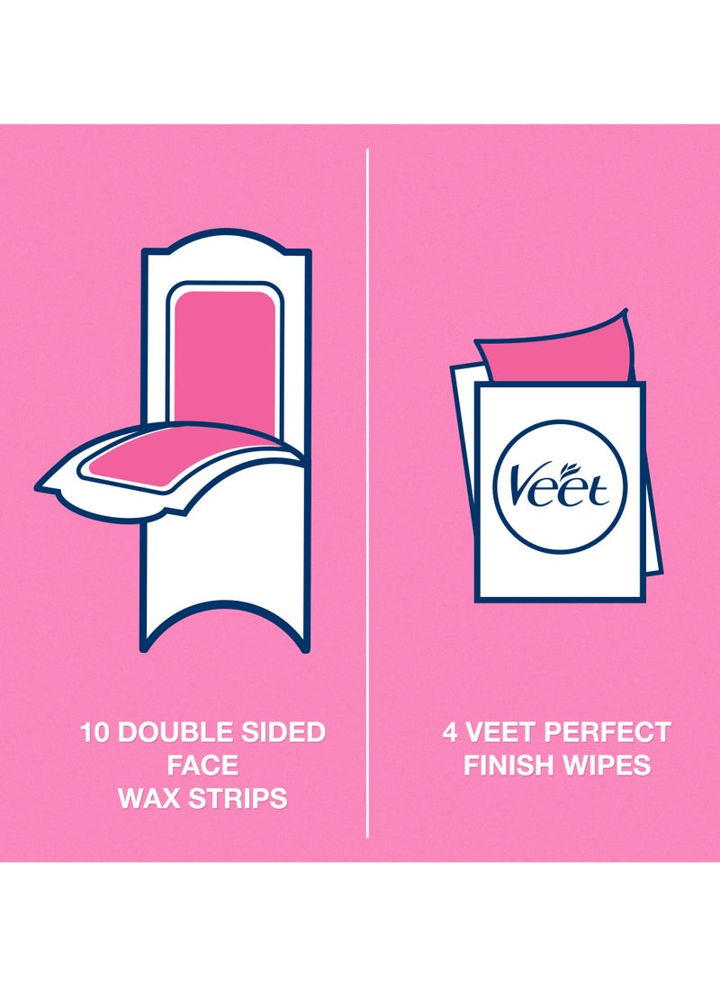 Veet Hair Removal Easy-Gel Wax For Sensitive Skin Pack of 2 20 Strips  - Image 2