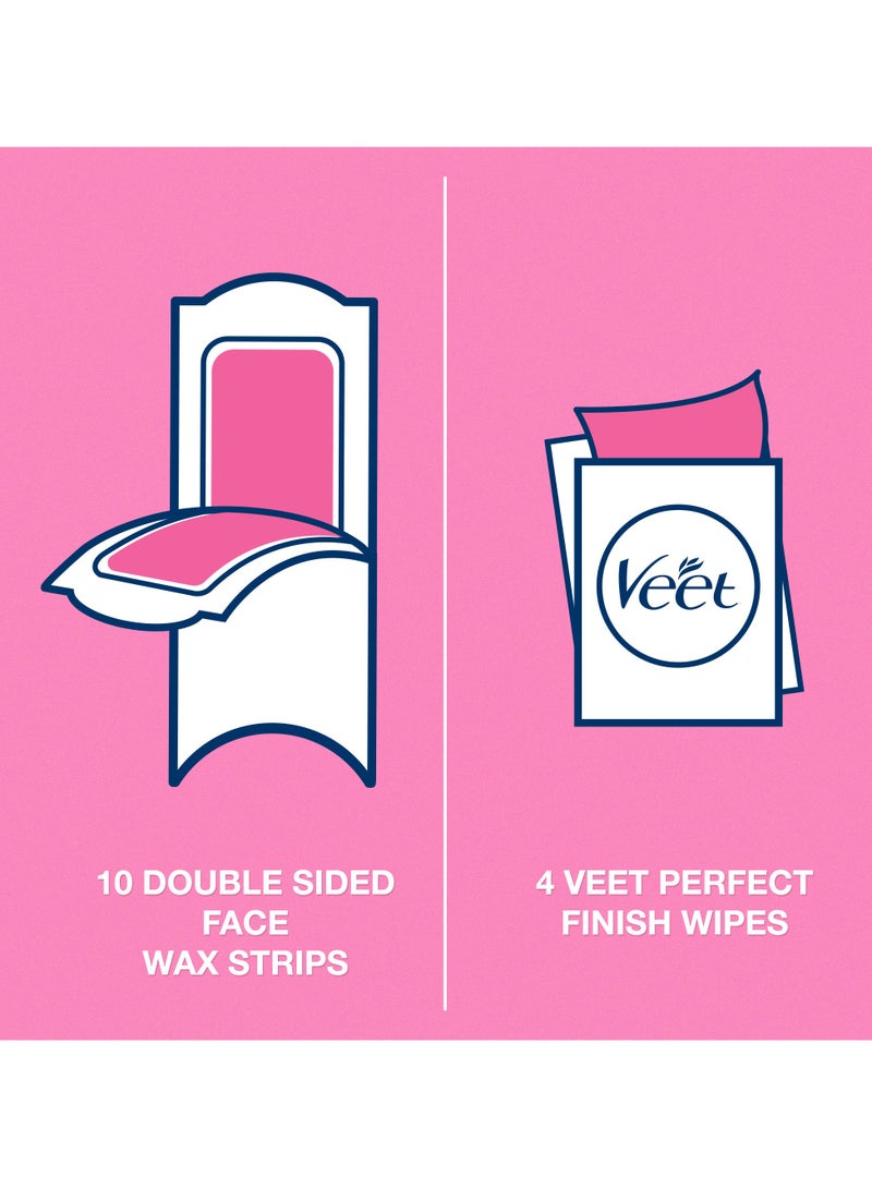 Veet Hair Removal Easy-Gel Wax For Sensitive Skin Pack of 2 20 Strips - Image 2