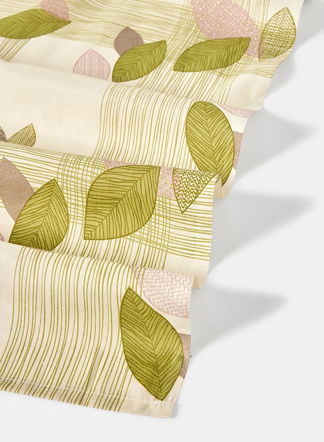 KRUDE 3-Piece Single Comforter Set Spring Leaf Green 144TC Poly Cotton Printed Design Set Includes 1xComforter 160x220cm, 1xBed Sheet 160x220cm, 1xPillowcase 50x75cm  - Image 5