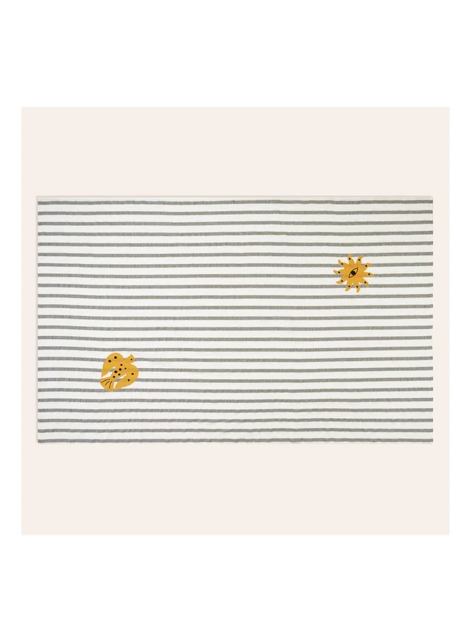 Nilüfer Black-Ecru Tablecloth 160x240 cm