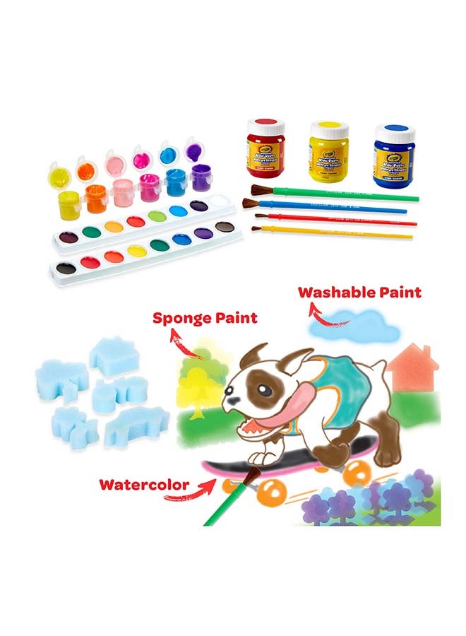Crayola طقم طلاء، فرشاة وإسفنجة - Image 3