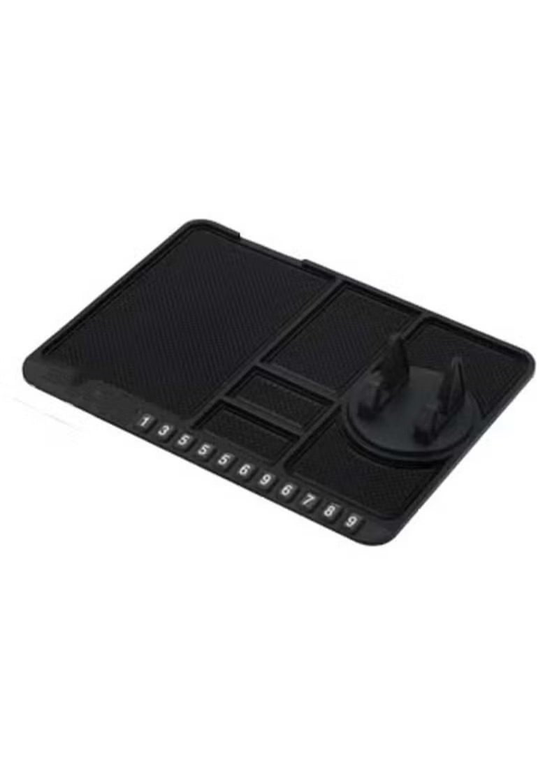 Huitich Silicone Anti-Skid Mat for Car Dashboard – Black Leopard Pattern - Image 1