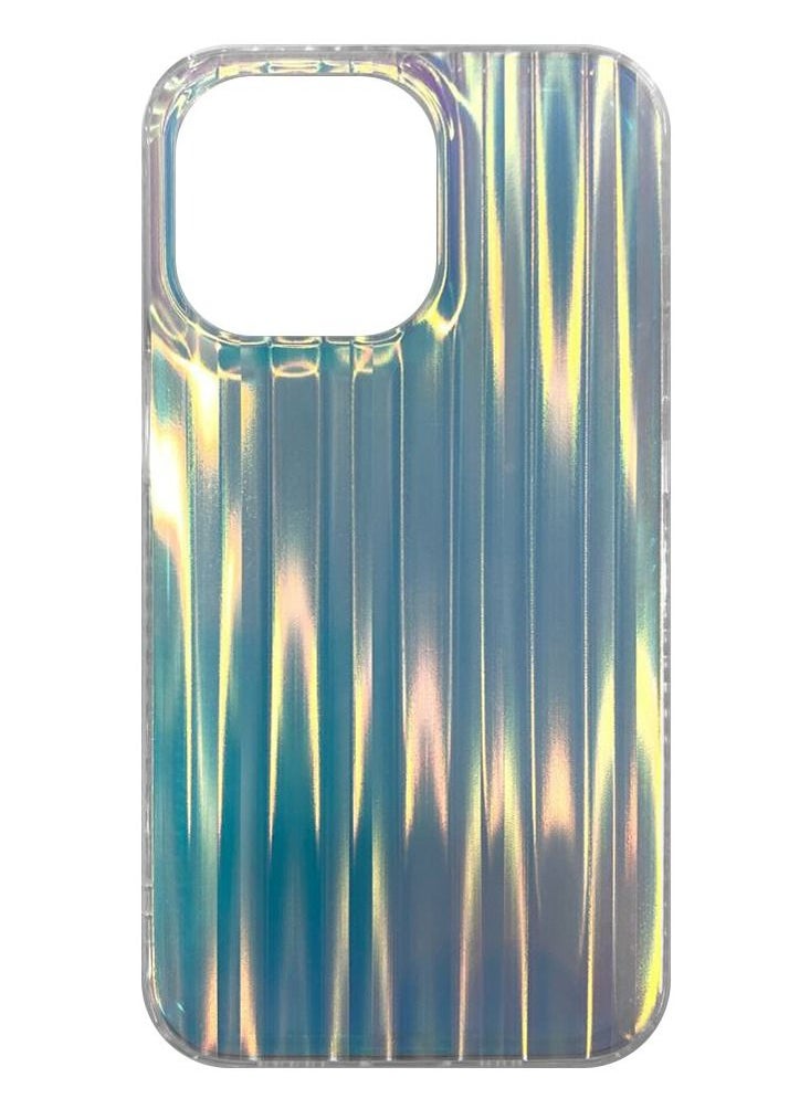 JOWAY - iphone 14 Pro Case Holographic Abstract Art Case Cover Gradient Rainbow Color Effect Aesthetic Hologram Stripe Pattern Back Cover - Image 1