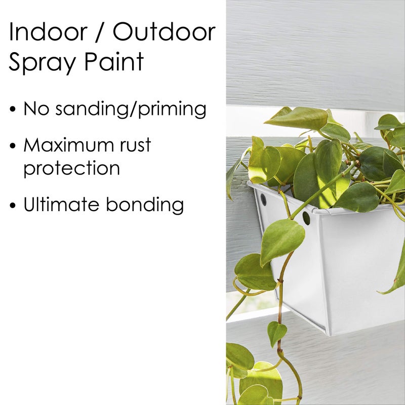 KRYLON بخاخ طلاء لاصق كرايلون فيوجن الكل في واحد للاستخدام الداخلي/الخارجي، 12 أونصة، أبيض - Image 4