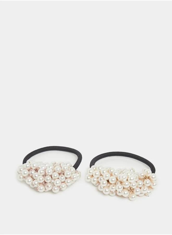 ستايلي Set of 2 - Beaded Hair Ties