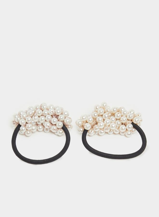 ستايلي طقم ربطات شعر خرز قطعتين - Image 4