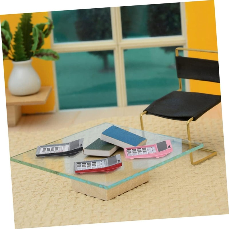 Angoily 6Pcs Miniature Calculator Ornaments Tiny Calculator Models for Dollhouses Mini House Decorations Creative Home Decor Safe Material for Room and DIY Crafts - Image 3