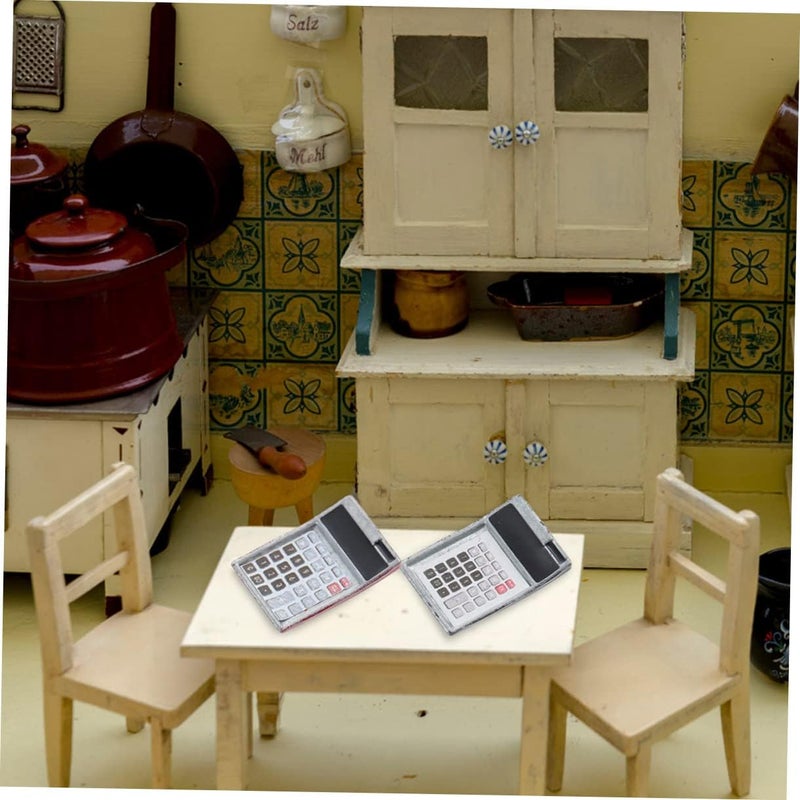 Angoily 6Pcs Miniature Calculator Ornaments Tiny Calculator Models for Dollhouses Mini House Decorations Creative Home Decor Safe Material for Room and DIY Crafts - Image 4