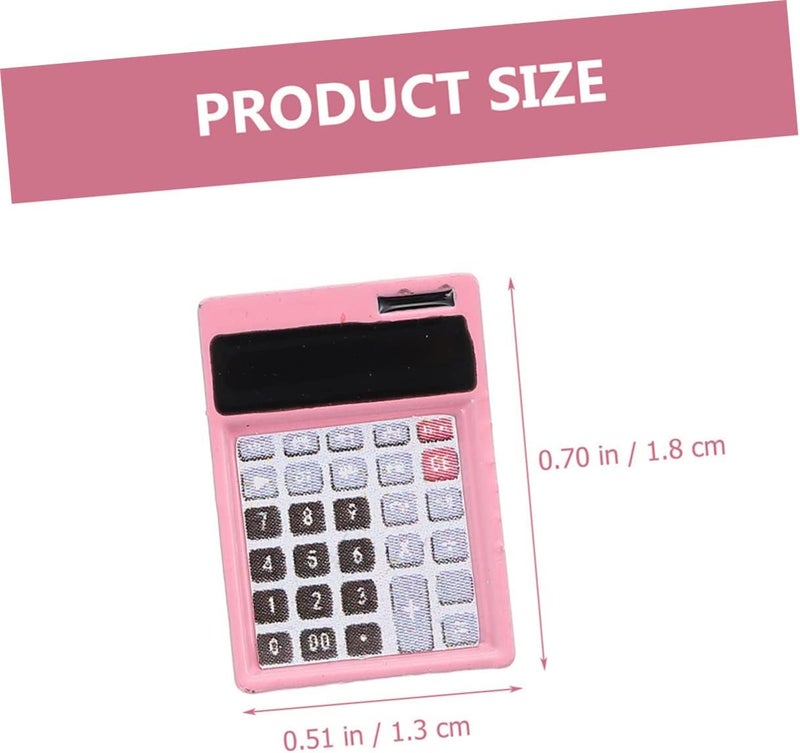 Angoily 6Pcs Miniature Calculator Ornaments Tiny Calculator Models for Dollhouses Mini House Decorations Creative Home Decor Safe Material for Room and DIY Crafts - Image 2