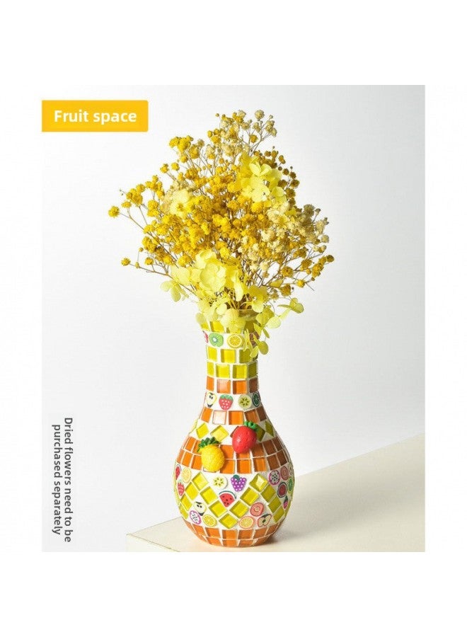 Beauenty Mosaic Vase Decoration Creative Material Bag Children's Handmade Artwork Teacher's Day Handmade Diy-Colour:Fruit Space Trumpet Bottle  - Image 1