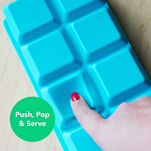 Zollyss Silicone Ice Cube Tray 8 Cavity IceTray with Lid, Big Ice Cubes Perfect for Whiskey, Cocktails, Popsicle Making, Everyday Use, Parties-Reusable, Food Grade Silicone BPA Free(2pc,Multi) - Image 5