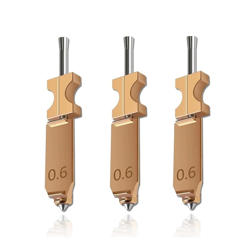 Flashforge AD5X فوهة قابلة للفصل رأس التسخين بثق سريع الإطلاق كتلة التسخين 0.6 مم 3 قطع - Image 2