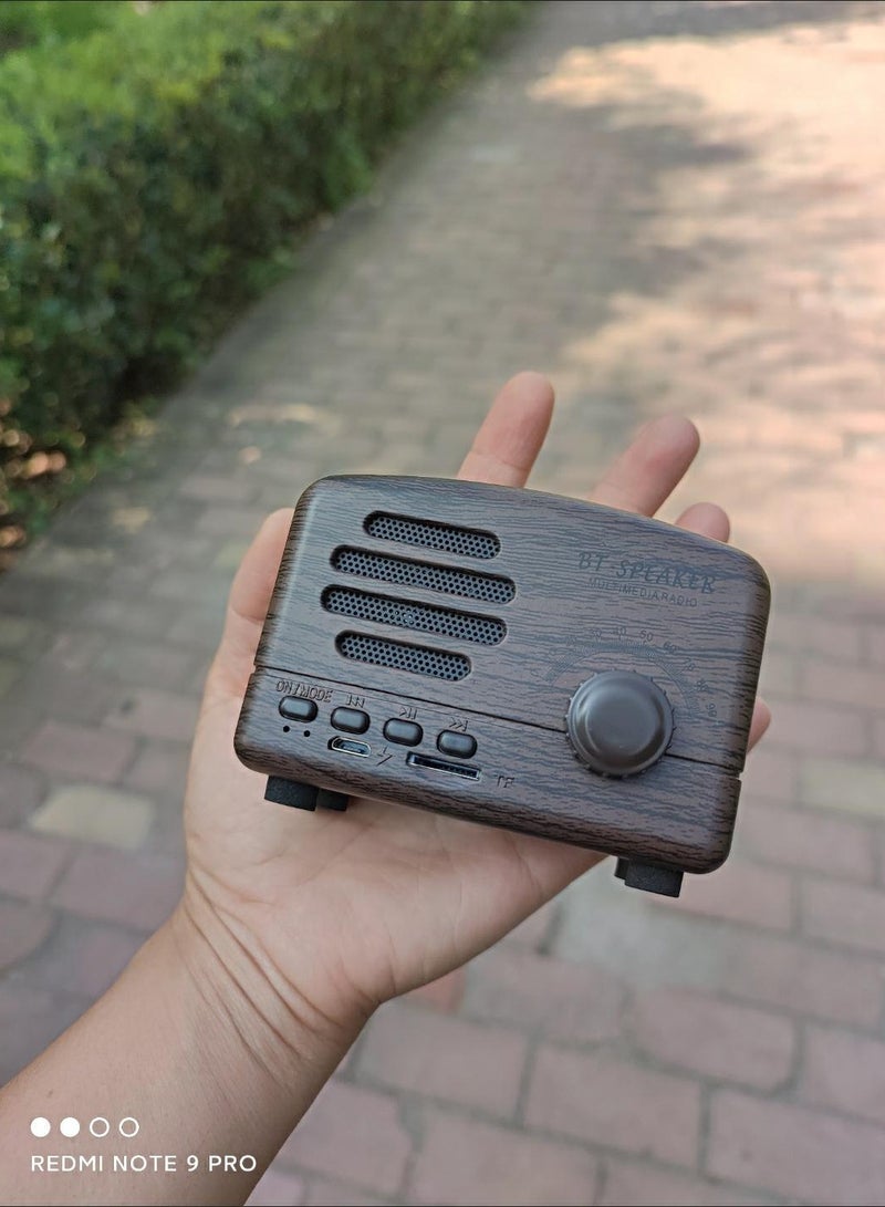 Bluetooth portable radio - a rechargeable FM radio with a speaker and TF card interface - suitable for home, outdoor and travel use as a wireless radio - Image 3