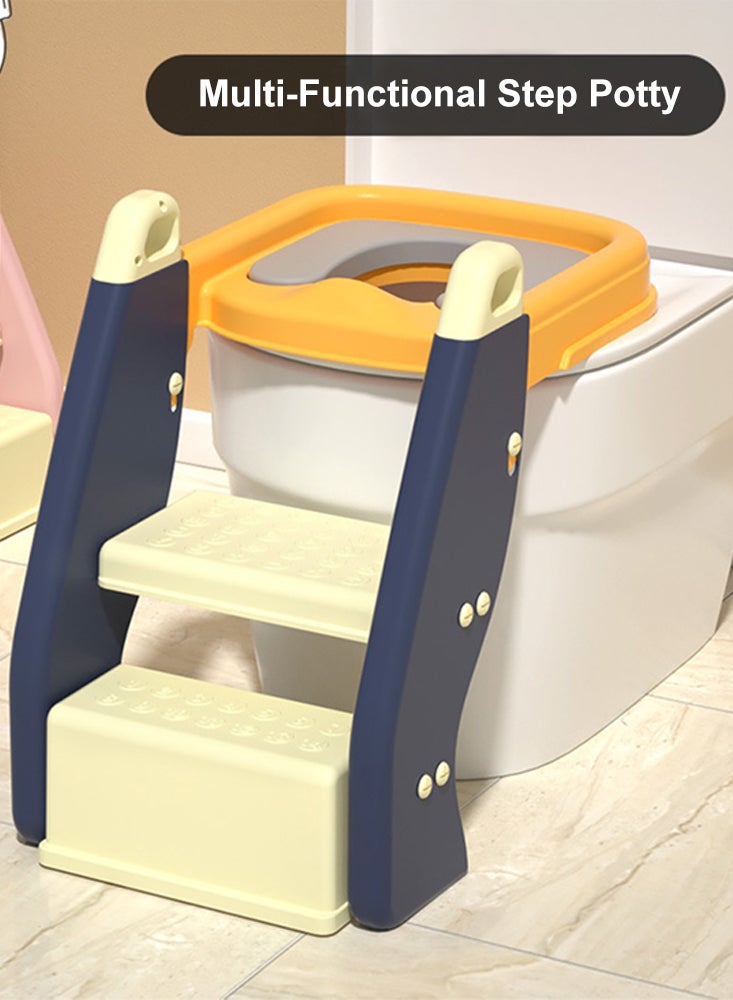 Perfii Baby Potty Training Seat with Step Stool Ladder for Comfortable and Secure Toddler Toilet Seat, Complete with Anti-Slip Pads for Ultimate Safety - Image 2