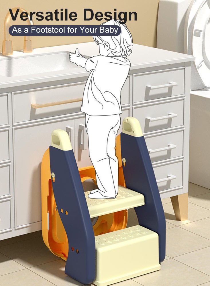 Perfii Baby Potty Training Seat with Step Stool Ladder for Comfortable and Secure Toddler Toilet Seat, Complete with Anti-Slip Pads for Ultimate Safety - Image 3