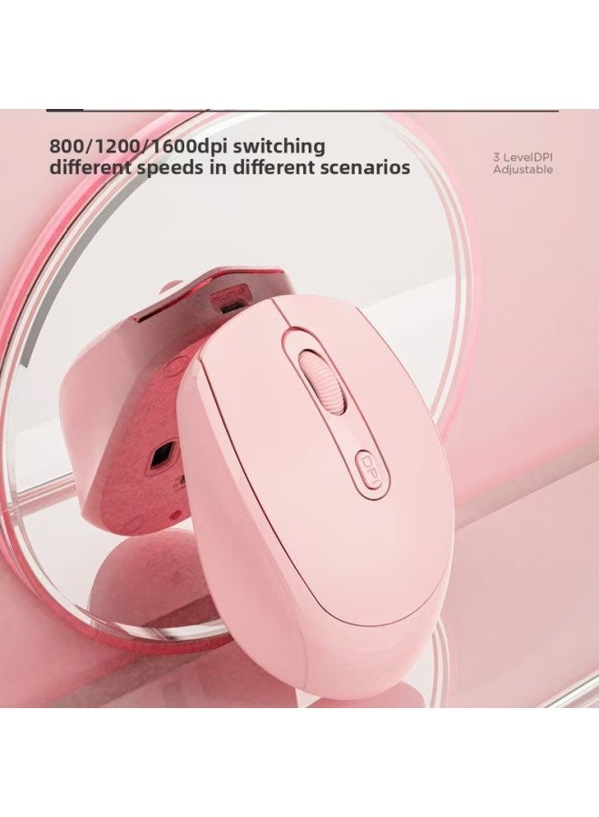 Loquat Senlongi 256 Wireless Mouse Rechargeable Bluetooth Dual-Mode Mouse Macron Multicolor Typec Silent Mouse-Color:Typec Charging Dual Mode—white - Image 5