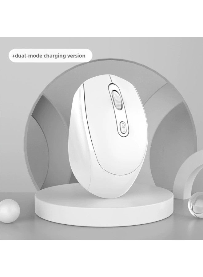 Loquat Senlongi 256 Wireless Mouse Rechargeable Bluetooth Dual-Mode Mouse Macron Multicolor Typec Silent Mouse-Color:Typec Charging Dual Mode—white - Image 1