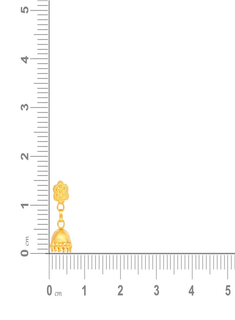 Malabar Gold and Diamonds 22KT 916 Gold Earrings for Girls ERKER10947 - Image 3