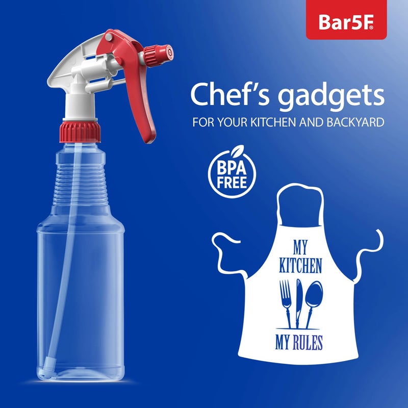 Bar5F Empty Plastic Spray Bottles 16-Ounce BPA-Free Food Grade Crystal Clear M-Series Fully Adjustable Sprayer (not for oil), 2-Pack - Image 3
