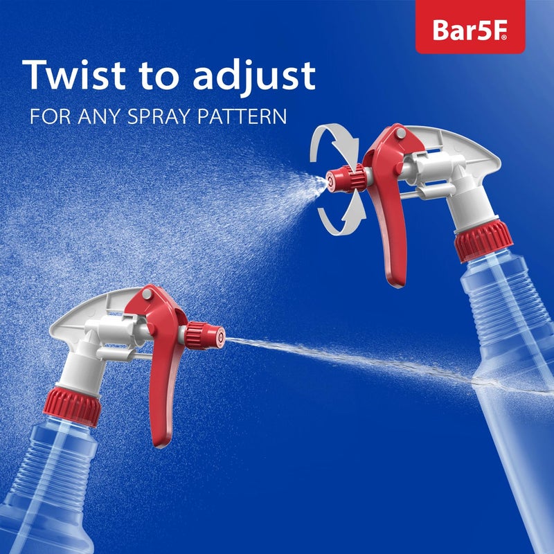 Bar5F Empty Plastic Spray Bottles 16-Ounce BPA-Free Food Grade Crystal Clear M-Series Fully Adjustable Sprayer (not for oil), 2-Pack - Image 5