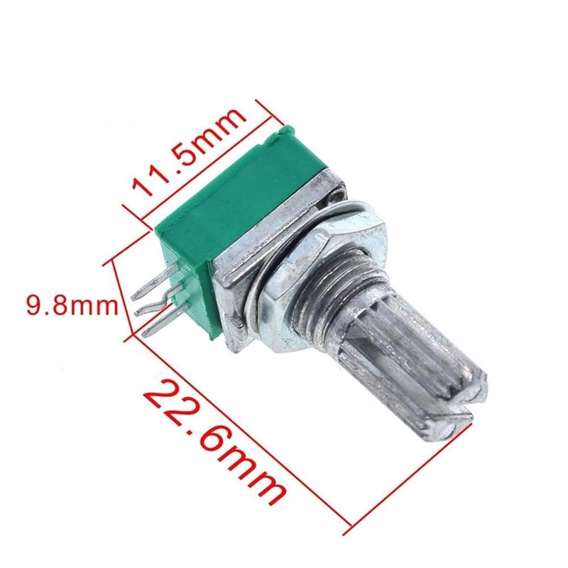 RK097N B1K B2K B5K B10K B20K B50K B100K B500K Audio AmplifierS Sealed Potentiometer 15mm Shaft 3pins 1Pcs(5K Ohm) - Image 3