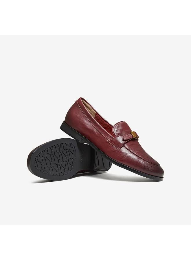 Basto 26 Spring British Style Ultra-soft Lambskin Loafers Women Single Shoes Uxs01aa6 Wine Red 36 - Image 3