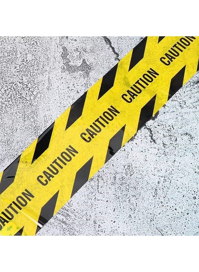 Winner Warning Tape Self Adhesive - Warning, Packing Tape, Yellow and Black Anti-Slip Stickers Self Adhesive Masking Tape Safety Strips for Marking Floors Walls Steps Floor Tape Black Duct Tape - Image 4