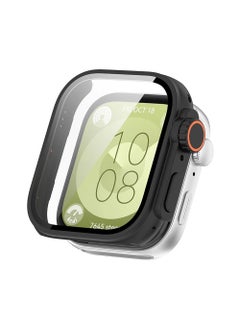 X-level Huawei Watch Fit 3 Case Cover, Screen Protector Case with Tempered Glass Film Screen Protection Case Scratch Resistant Bumper Cover Defense Edge for Huawei Watch Fit 3 (Black and Glod)  - Image 3