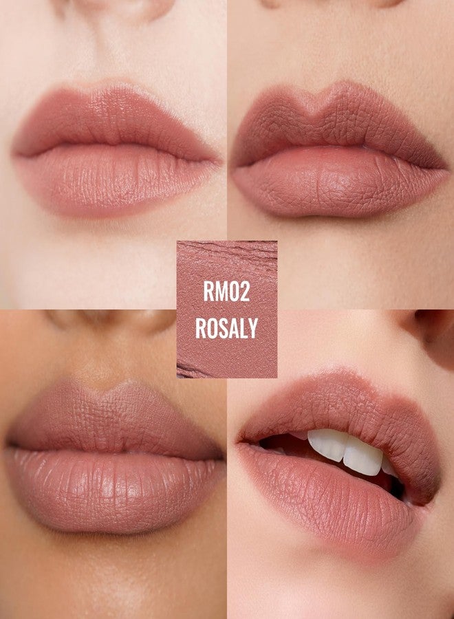 Oulac Pink Nude Matte Lipsticks for Women, Silky Velvet Matte Lipstick, Soft Smooth Texture, High Impact Lip Color, Not Dry Lightweight Formula Infused with Vitamin E, Vegan&Cruelty Free RM02 - Image 5