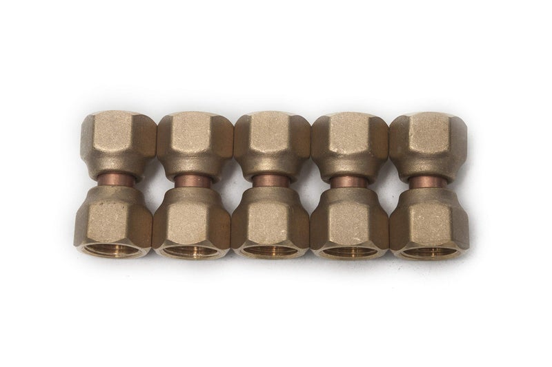 LTWFITTING Brass 1/2" OD Flare Forged Swivel Nut Union,Brass Flare Tube Fitting(Pack of 5) - Image 3
