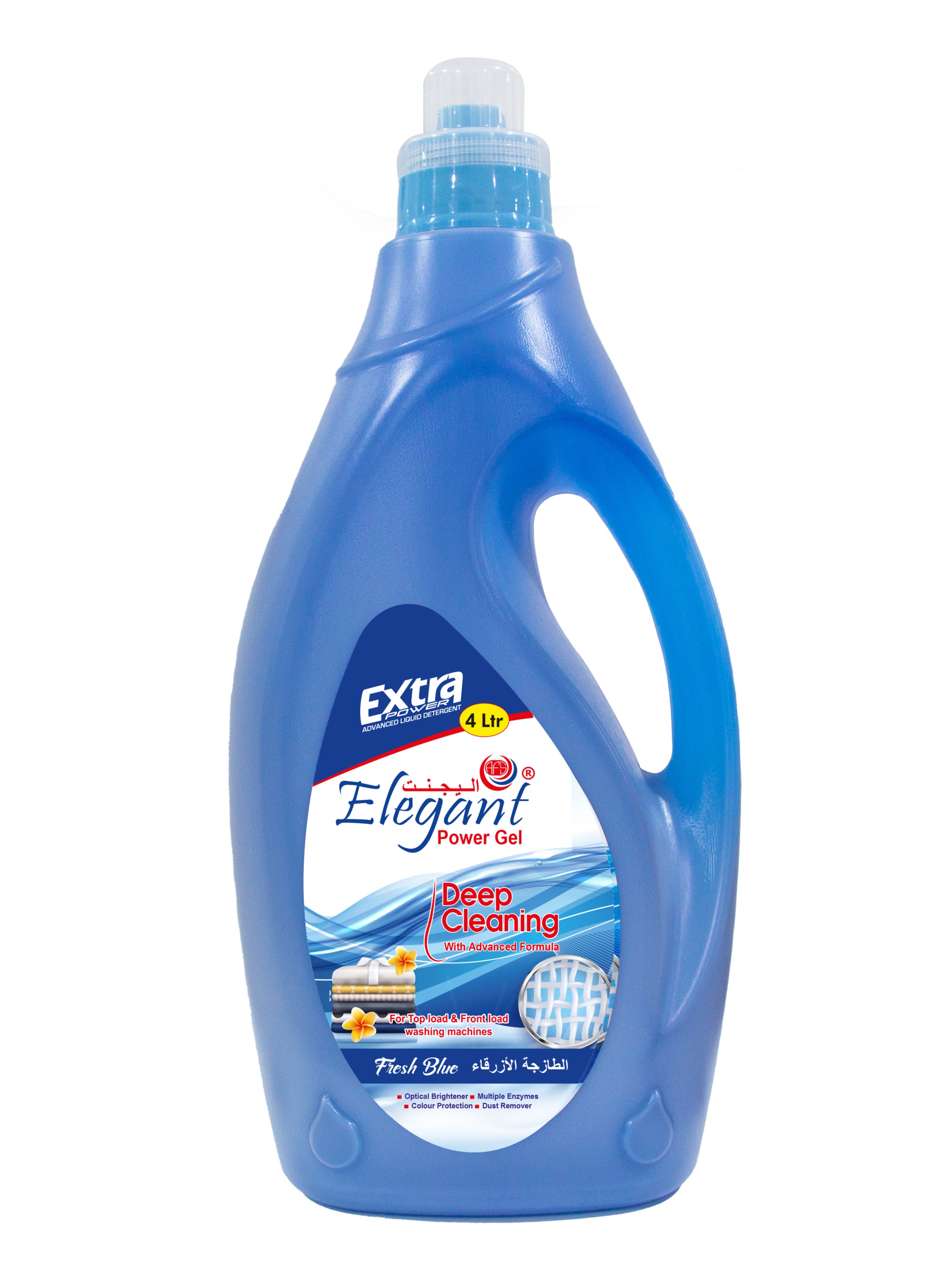 Elegant Fresh Blue Deep Cleaning Power GEL 4 Liter Liquid Laundry Detergent 