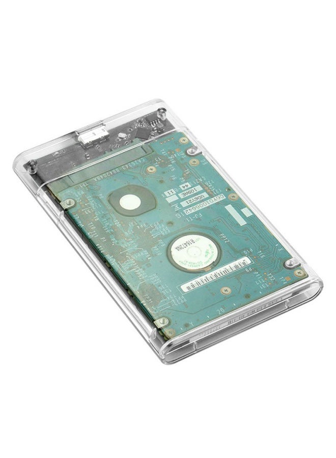 Digital Computer/mobile Hard Drive Box Mobile Hard Drive Case External Storage Enclosure Usb 3.0 Interface For 2.5/3.5 Inch Hdd-Color:Transparent-white USB3.0 [for 15MM Hard Disk]]  - Image 4